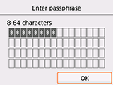 Passphrase confirmation screen
